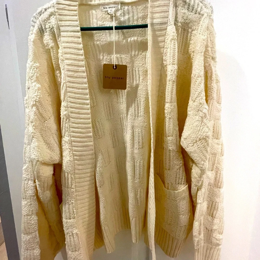 Blu Pepper Woman’s checkered cardigan, size L - Picture 2 of 8